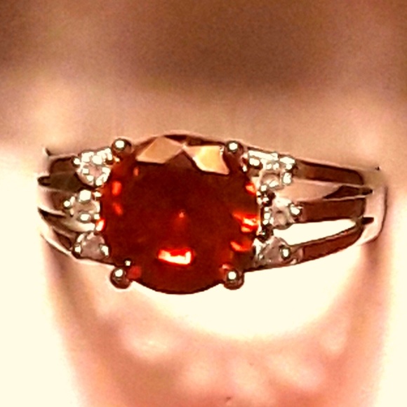 Sterling & Sapphire and Ruby Ring - Picture 2 of 6